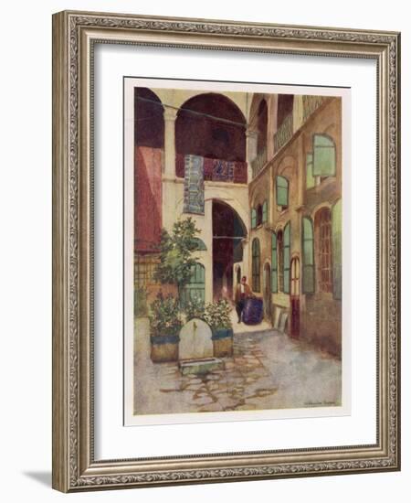 Carpet Warehouse in Istanbul-Warwick Goble-Framed Art Print