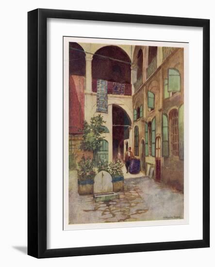 Carpet Warehouse in Istanbul-Warwick Goble-Framed Art Print