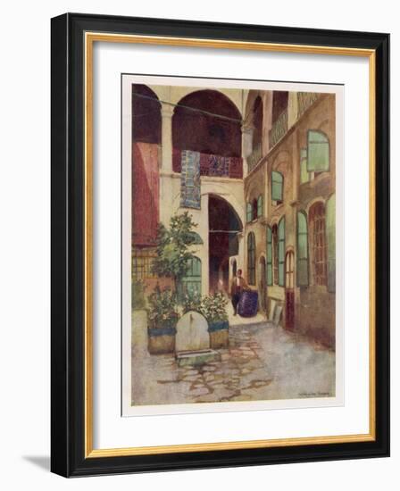 Carpet Warehouse in Istanbul-Warwick Goble-Framed Art Print