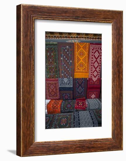 Carpets for sale at market, Bhutan.-Gavriel Jecan-Framed Photographic Print