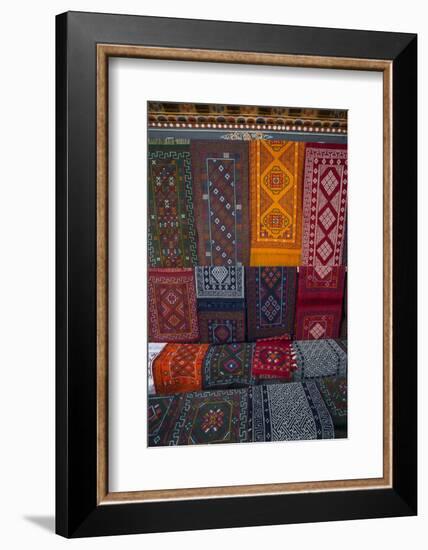 Carpets for sale at market, Bhutan.-Gavriel Jecan-Framed Photographic Print