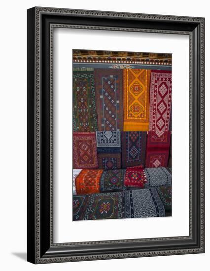 Carpets for sale at market, Bhutan.-Gavriel Jecan-Framed Photographic Print