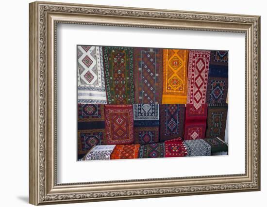 Carpets for sale at market, Bhutan.-Gavriel Jecan-Framed Photographic Print