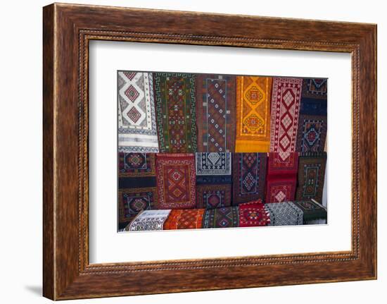 Carpets for sale at market, Bhutan.-Gavriel Jecan-Framed Photographic Print