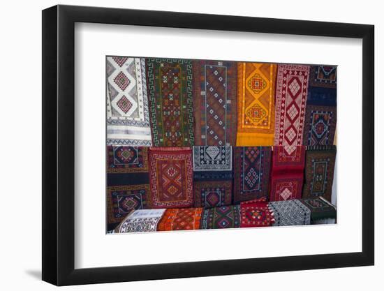 Carpets for sale at market, Bhutan.-Gavriel Jecan-Framed Photographic Print