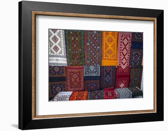 Carpets for sale at market, Bhutan.-Gavriel Jecan-Framed Photographic Print