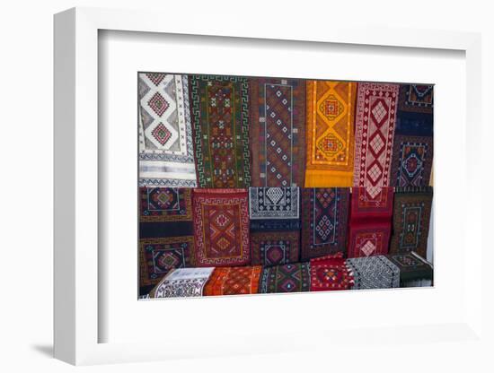 Carpets for sale at market, Bhutan.-Gavriel Jecan-Framed Photographic Print