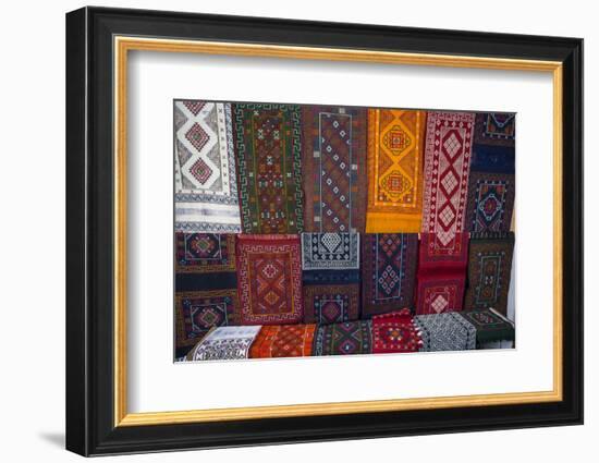 Carpets for sale at market, Bhutan.-Gavriel Jecan-Framed Photographic Print