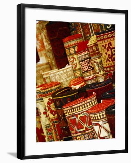 Carpets for Sale in the Grand Bazaar, Istanbul, Turkey, Europe-Levy Yadid-Framed Photographic Print