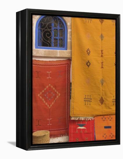 Carpets Hanging Outside Shop in the Medina, Essaouira, Morocco, North Africa, Africa-Jane Sweeney-Framed Premier Image Canvas