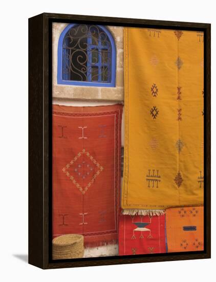 Carpets Hanging Outside Shop in the Medina, Essaouira, Morocco, North Africa, Africa-Jane Sweeney-Framed Premier Image Canvas