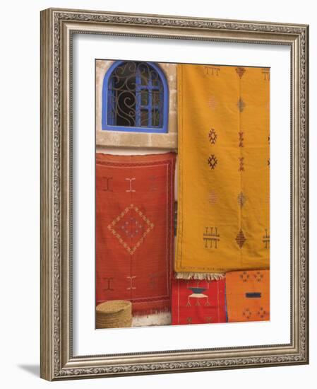 Carpets Hanging Outside Shop in the Medina, Essaouira, Morocco, North Africa, Africa-Jane Sweeney-Framed Photographic Print