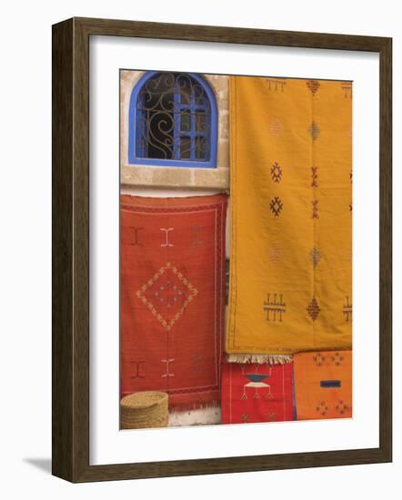 Carpets Hanging Outside Shop in the Medina, Essaouira, Morocco, North Africa, Africa-Jane Sweeney-Framed Photographic Print