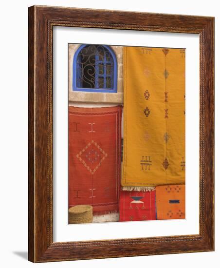 Carpets Hanging Outside Shop in the Medina, Essaouira, Morocco, North Africa, Africa-Jane Sweeney-Framed Photographic Print