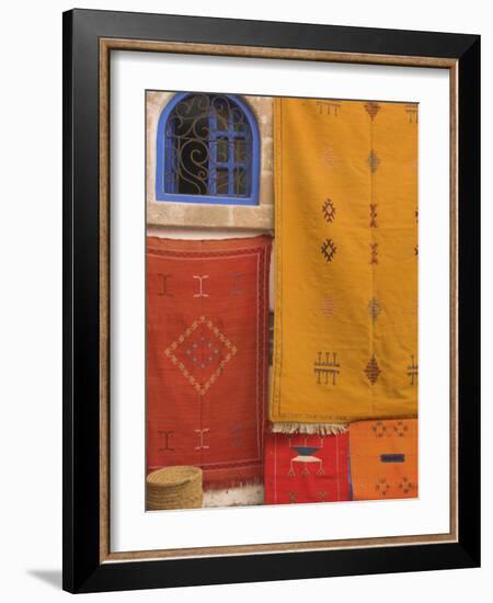 Carpets Hanging Outside Shop in the Medina, Essaouira, Morocco, North Africa, Africa-Jane Sweeney-Framed Photographic Print