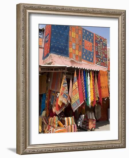 Carpets, Place De Criee, Souks, Marrakech, Morocco, North Africa, Africa-Ethel Davies-Framed Photographic Print