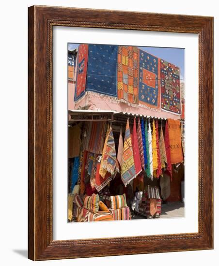 Carpets, Place De Criee, Souks, Marrakech, Morocco, North Africa, Africa-Ethel Davies-Framed Photographic Print