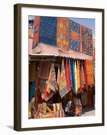 Carpets, Place De Criee, Souks, Marrakech, Morocco, North Africa, Africa-Ethel Davies-Framed Photographic Print