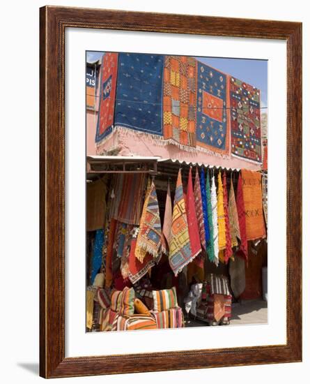 Carpets, Place De Criee, Souks, Marrakech, Morocco, North Africa, Africa-Ethel Davies-Framed Photographic Print