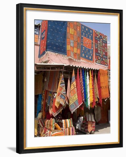 Carpets, Place De Criee, Souks, Marrakech, Morocco, North Africa, Africa-Ethel Davies-Framed Photographic Print