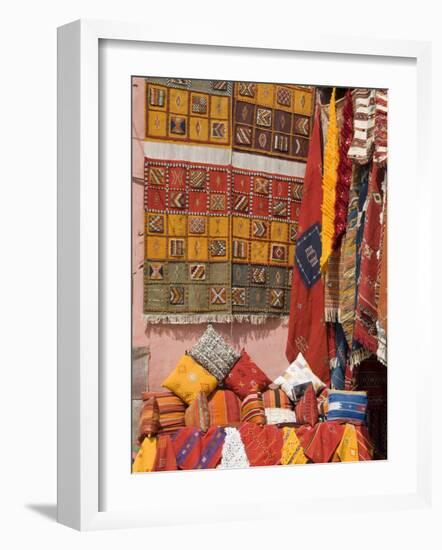 Carpets, Place De Criee, Souks, Marrakech, Morocco, North Africa, Africa-Ethel Davies-Framed Photographic Print