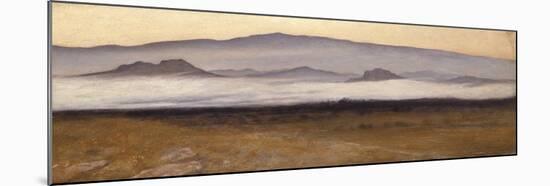 Carrara Mountains, C.1890 (Oil on Panel)-William Blake Richmond-Mounted Giclee Print