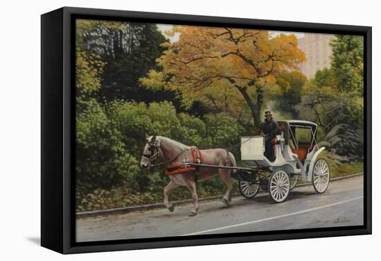 Carriage at Central Park-John Zaccheo-Framed Premier Image Canvas