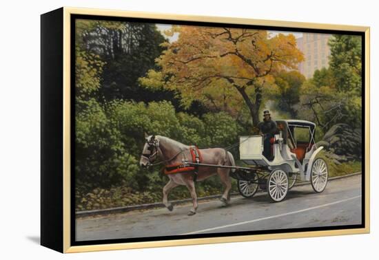 Carriage at Central Park-John Zaccheo-Framed Premier Image Canvas