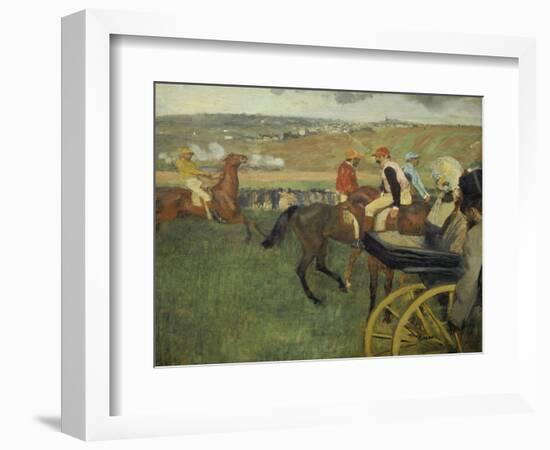 Carriage at the Races, 1877-1878-Edgar Degas-Framed Giclee Print