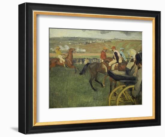 Carriage at the Races, 1877-1878-Edgar Degas-Framed Giclee Print