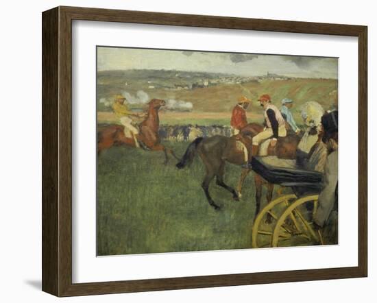 Carriage at the Races, 1877-1878-Edgar Degas-Framed Giclee Print