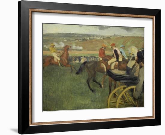 Carriage at the Races, 1877-1878-Edgar Degas-Framed Giclee Print