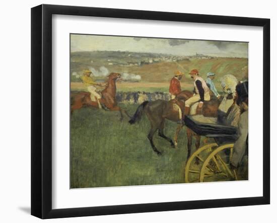 Carriage at the Races, 1877-1878-Edgar Degas-Framed Giclee Print