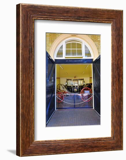 Carriage at the Royal Mews, Buckingham Palace, London, South of England-null-Framed Art Print