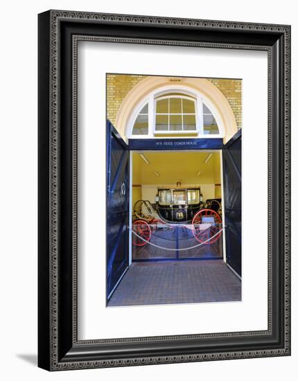 Carriage at the Royal Mews, Buckingham Palace, London, South of England-null-Framed Art Print