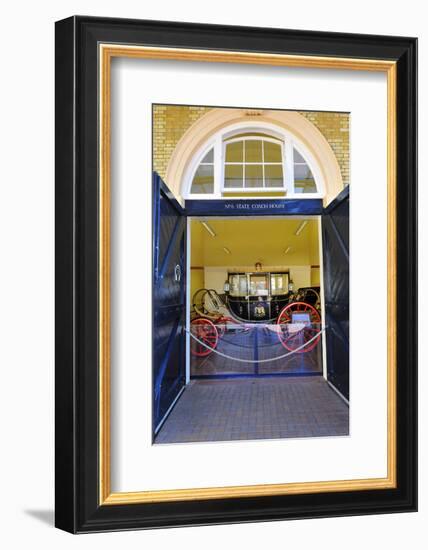 Carriage at the Royal Mews, Buckingham Palace, London, South of England-null-Framed Art Print