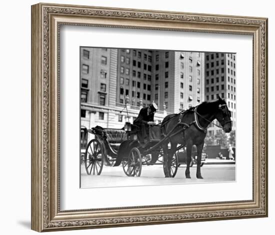 Carriage in Central Park, New York--Framed Giclee Print