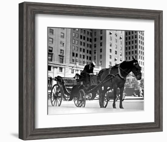 Carriage in Central Park, New York--Framed Giclee Print