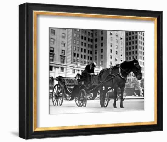 Carriage in Central Park, New York--Framed Giclee Print