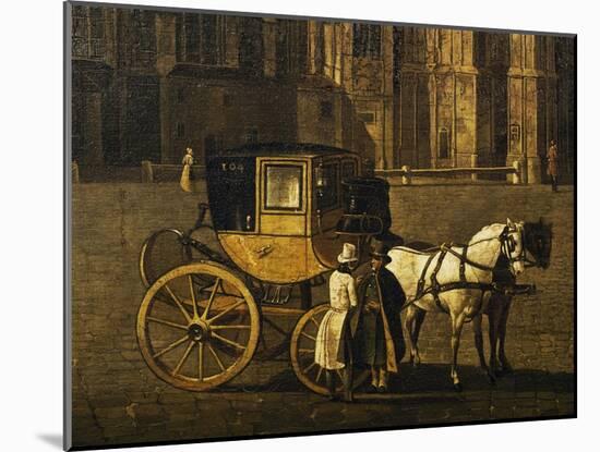 Carriage in Stephandom Square in Vienna, Painting by Anton De Pain, Austria, 19th Century-null-Mounted Giclee Print