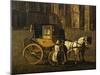 Carriage in Stephandom Square in Vienna, Painting by Anton De Pain, Austria, 19th Century-null-Mounted Giclee Print