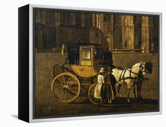 Carriage in Stephandom Square in Vienna, Painting by Anton De Pain, Austria, 19th Century-null-Framed Premier Image Canvas