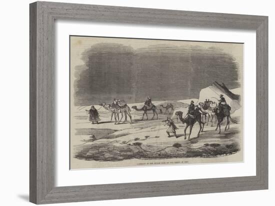 Carriage of the Indian Mail on the Desert of Suez-null-Framed Giclee Print