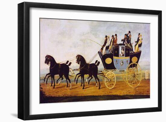 Carriage on the Birmingham-London Line, Painting, United Kingdom, 19th Century-null-Framed Giclee Print