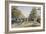 Carriage Race in Prater in Vienna, Watercolour, Austria, 19th Century-null-Framed Giclee Print