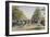 Carriage Race in Prater in Vienna, Watercolour, Austria, 19th Century-null-Framed Giclee Print