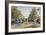 Carriage Race in Prater in Vienna, Watercolour, Austria, 19th Century-null-Framed Giclee Print