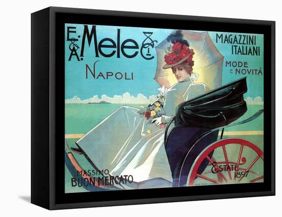 Carriage Ride by the Shore-Aleardo Villa-Framed Stretched Canvas