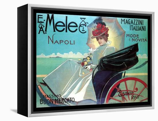 Carriage Ride by the Shore-Aleardo Villa-Framed Stretched Canvas