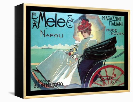 Carriage Ride by the Shore-Aleardo Villa-Framed Stretched Canvas